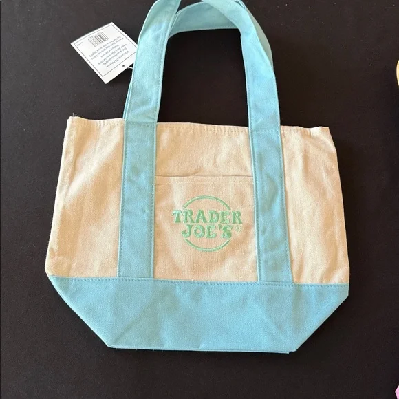 Trader Joe's Mini Tote Pastel Blue Bag🐇 - Picture 5 of 5